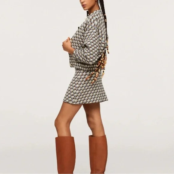 Mango Striped Geometric Jacket - Picture 3 of 10